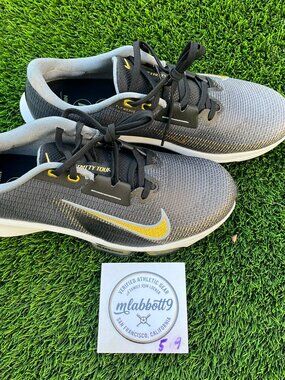 Nike Air Zoom Infinity Tour 2 Golf Shoes Black Infinite Gold Size 10.5 NWOB